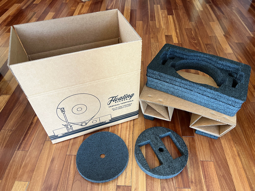 Floating Record Box & Dunnage For Vertical Turntable & Bluetooth ...