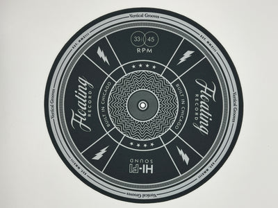 Floating Record Felt Mat - Vertical Grooves
