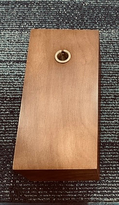 Wooden base with brass collar for Gramophone